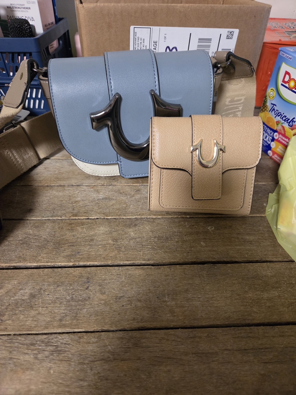 True Religion Bag And Wallet Set